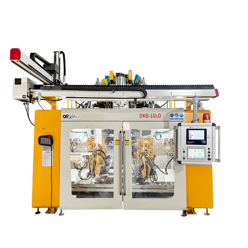 Extrusion blow molding machine automatic production line for 0.3~10L plastic container.